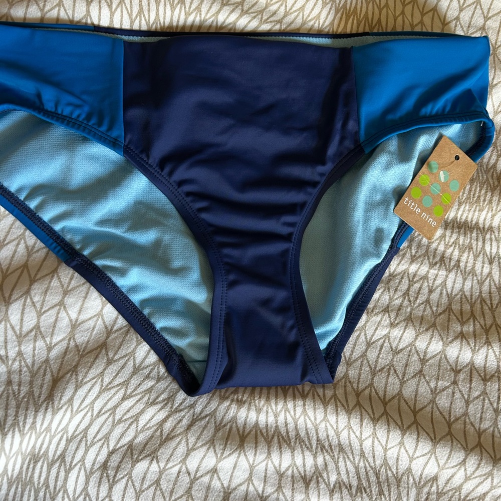 Title Nine Light and Dark Blue Bikini Bottoms - Size M